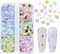6 Grids Colorful Flowers Nail Art Glitter Sequins (multicolour)